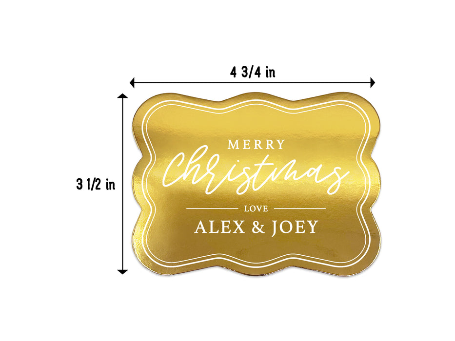 Size of tag measures 4 3/4 in by about 3 1/2 in