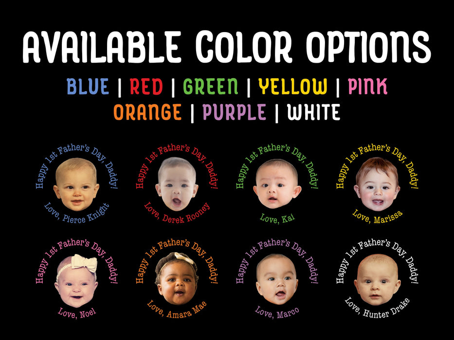 available color options are blue, red, green, yellow, pink, orange, purple, and white