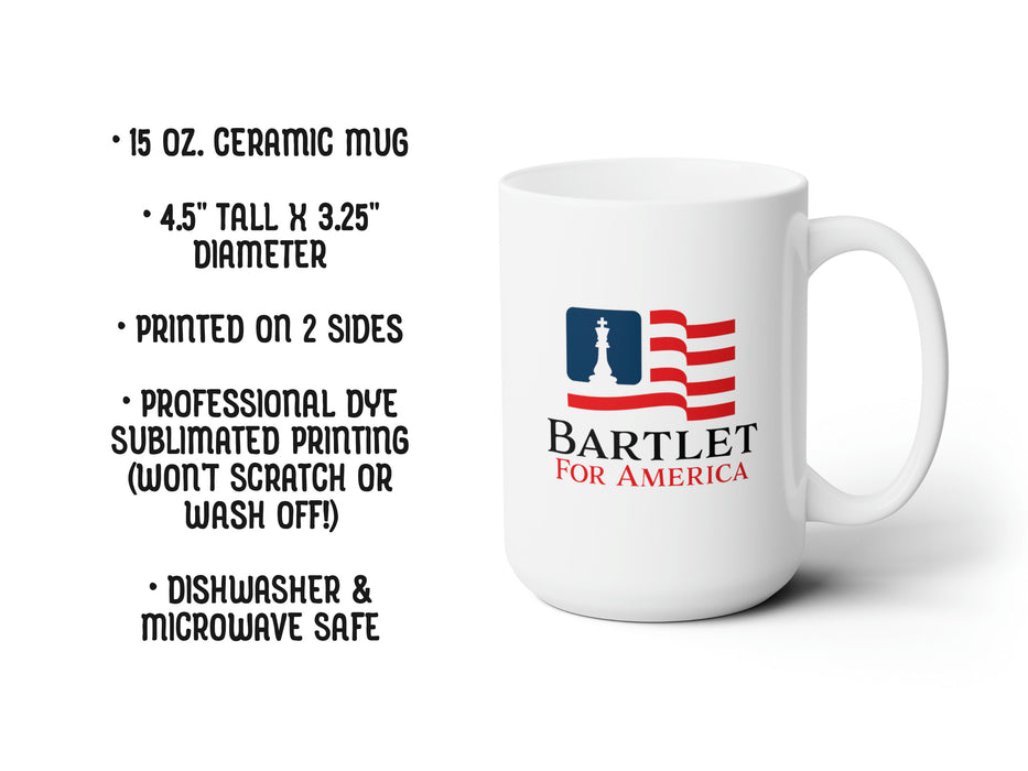 15 oz. ceramic mug 4.5 tall x 3.25 diameter printed on 2 sides professional dye sublimated printing (wont scratch or wash off!) dishwasher and microwave safe