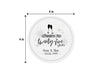 Single coaster with size measurements. 4 inch width and 4 inch height.