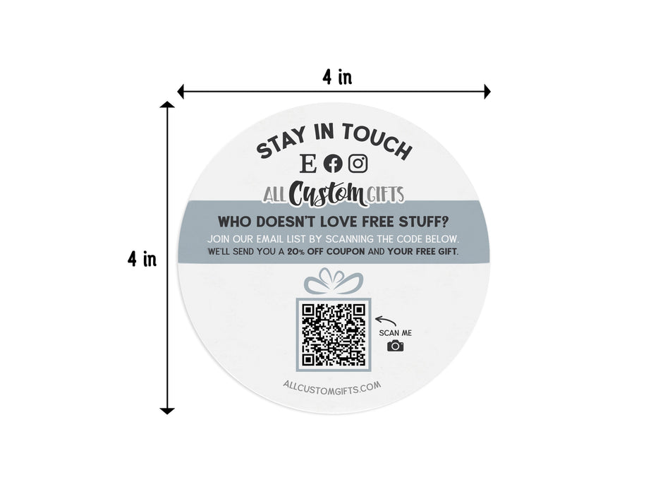 Single coaster with size measurements. 4 inch width and 4 inch height.