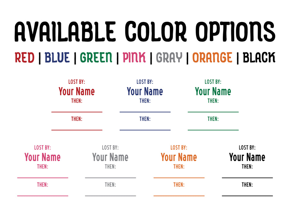 color options come in red, blue, green, pink, gray, orange, and black