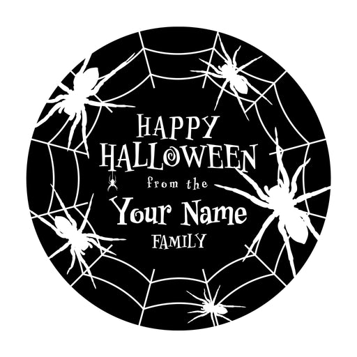 happy halloween family name vinyl sticker