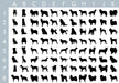 large selection of dog silhouettes are shown