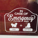 in case of emergency white pet stickers with two cat silhouettes with the names Mia and Otter