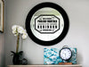 personalized welcome foolish mortals family name vinyl sticker on house mirror