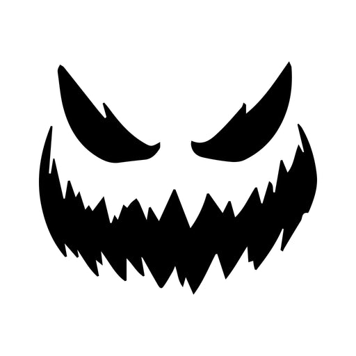 scary pumpkin face vinyl silhouette