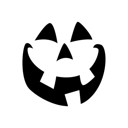 black smiley pumpkin face silhouette