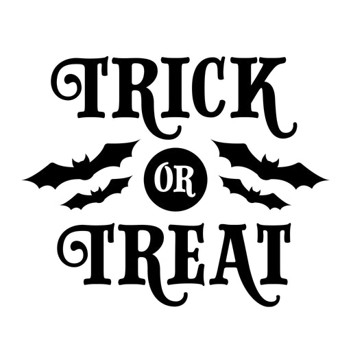 trick or treat vinyl sticker black silhouette