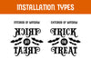 trick or treat vinyl sticker installation types